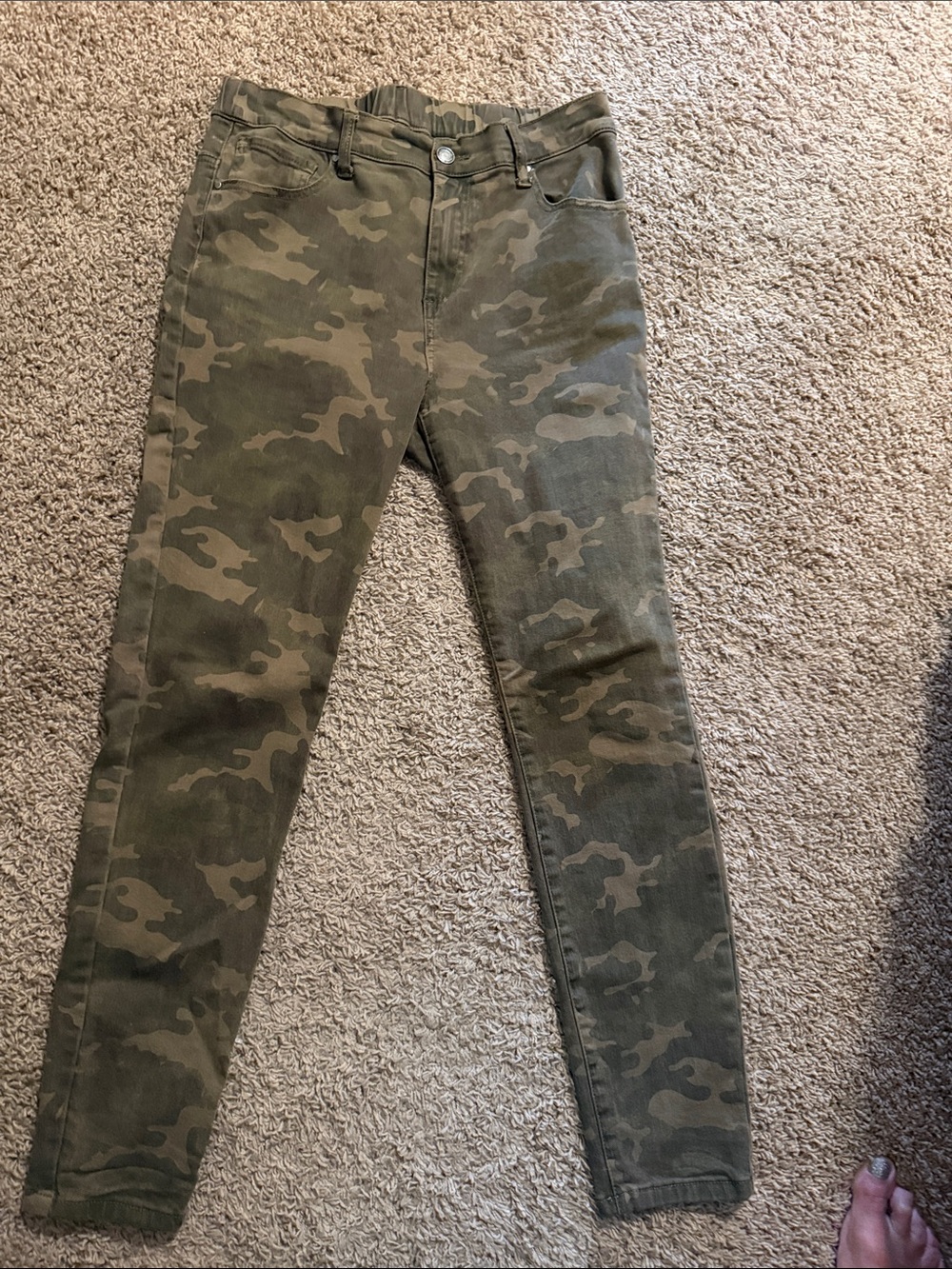 Grace & Lace Olive Camo Skinny Jeans